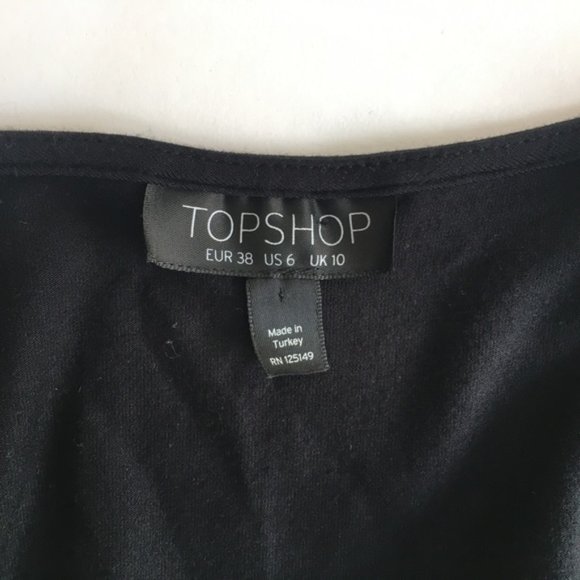 Topshop Viscose V neck Lace Trim Romper sz 6 - Picture 7 of 8